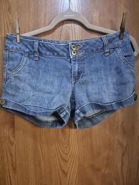 Tyte Jeans Medium Blue Cuffed Denim Shorts